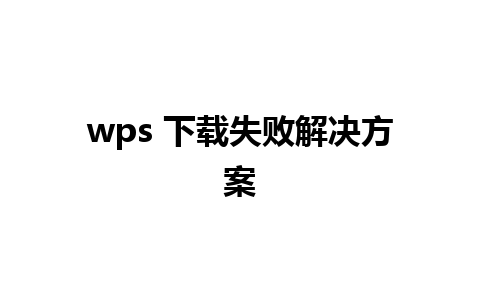 wps 下载失败解决方案