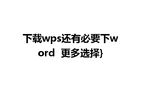 下载wps还有必要下word  更多选择}  

